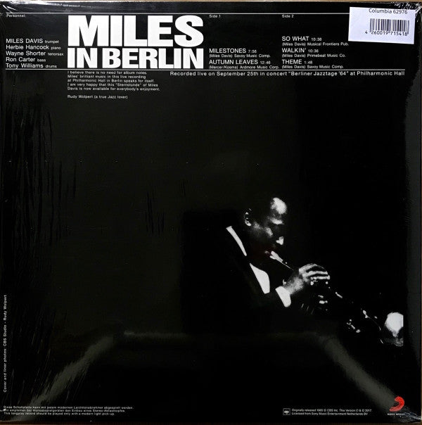 Miles Davis - Miles in berlin (LP) - Velvet Music