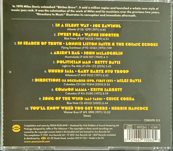 Various - Directions In Music 1969 To 1973 (Miles Davis, His Musicians And The Birth Of A New Age Of Jazz) (CD) - Velvet Music