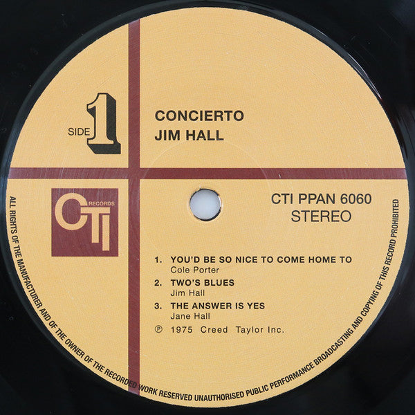 Jim Hall - Concierto (LP) - Velvet Music
