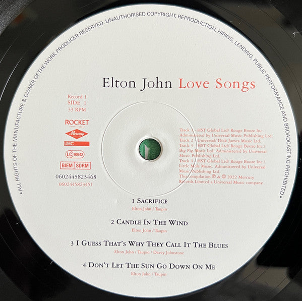 Elton John - Love songs (LP) - Velvet Music