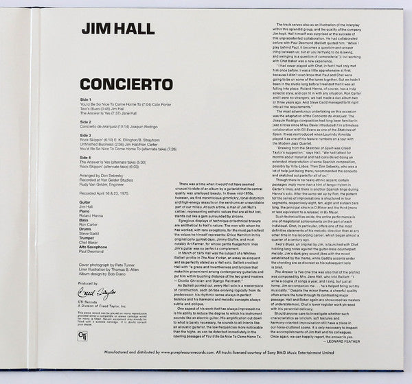 Jim Hall - Concierto (LP) - Velvet Music