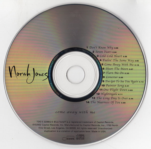 Norah Jones - Come Away With Me (CD d'occasion)