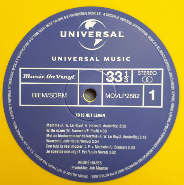 André Hazes - Zo Is Het Leven (LP) - Velvet Music
