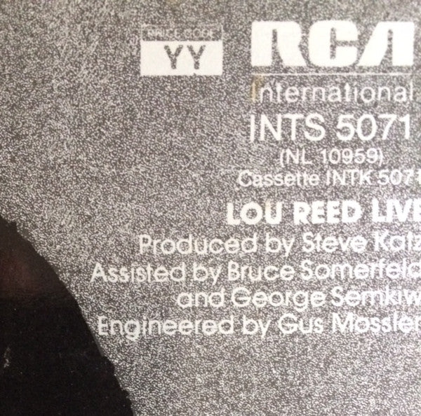 Lou Reed - Lou Reed Live (tweedehands LP) - Velvet Music