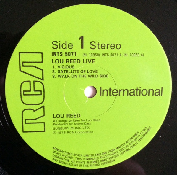 Lou Reed - Lou Reed Live (tweedehands LP) - Velvet Music