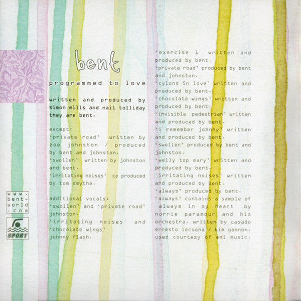 Bent - Programmed To Love (tweedehands CD) - Velvet Music