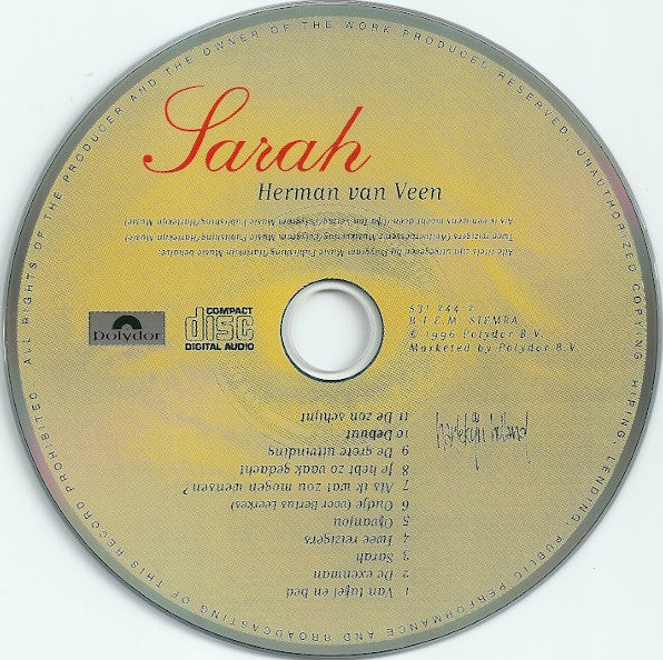 Herman van Veen - Sarah (tweedehands CD) - Velvet Music