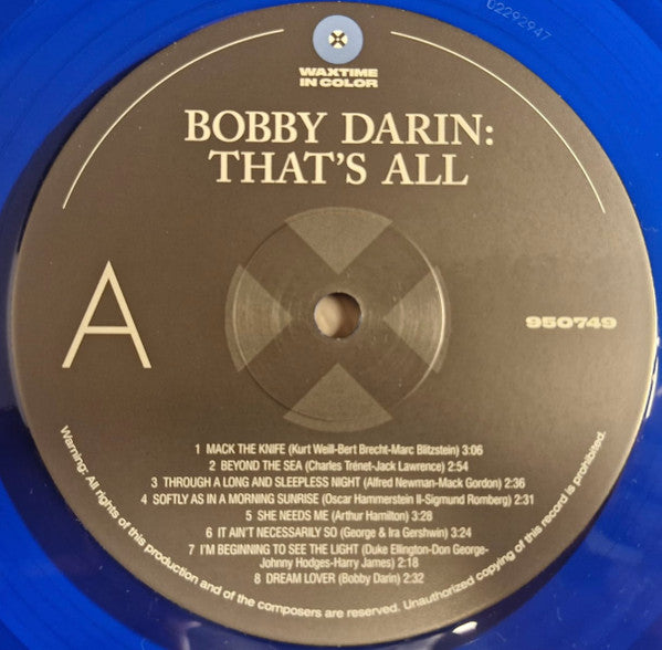 Bobby Darin - That's All (LP) - Velvet Music