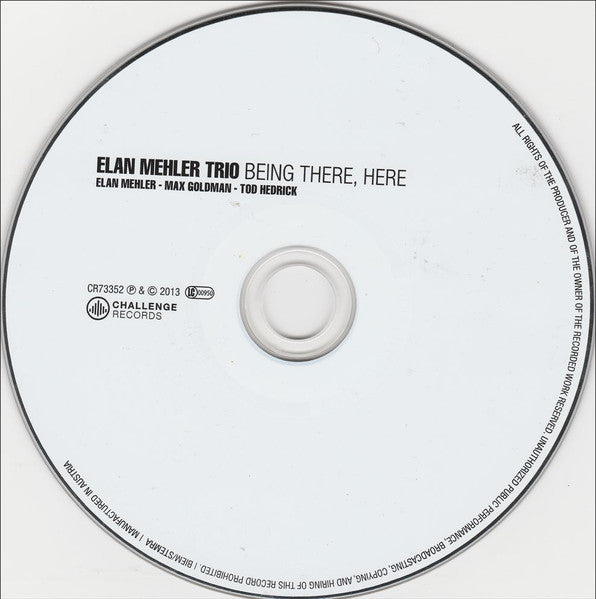 Elan Mehler Trio - Being There, Here (tweedehands CD) - Velvet Music