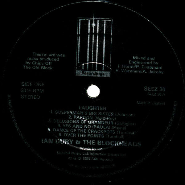 Ian Dury And The Blockheads - Laughter (tweedehands LP) - Velvet Music