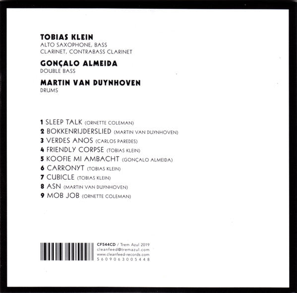 Gonçalo Almeida, Martin Van Duynhoven, Tobias Klein - Live At The Bimhuis (second hand CD)