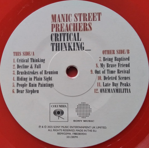 Manic Street Preachers - Critical Thinking (LP)