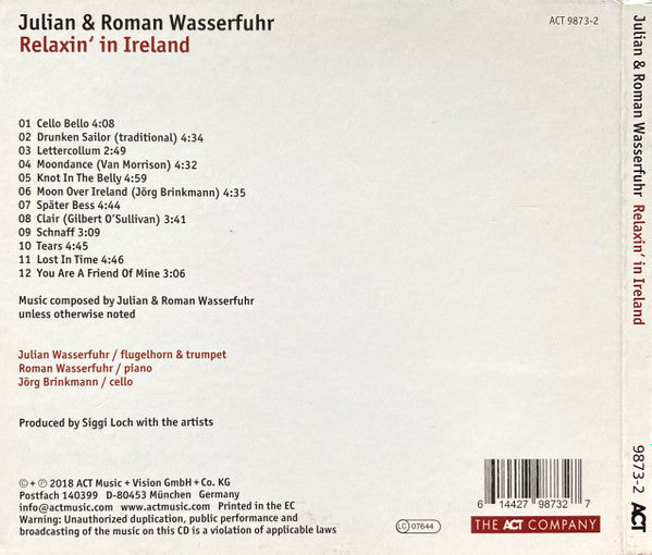 Julian & Roman Wasserfuhr With Jörg Brinkmann - Relaxin' In Ireland (second-hand CD)