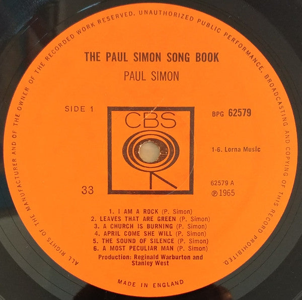 Paul Simon - The Paul Simon Song Book (tweedehands LP) - Velvet Music