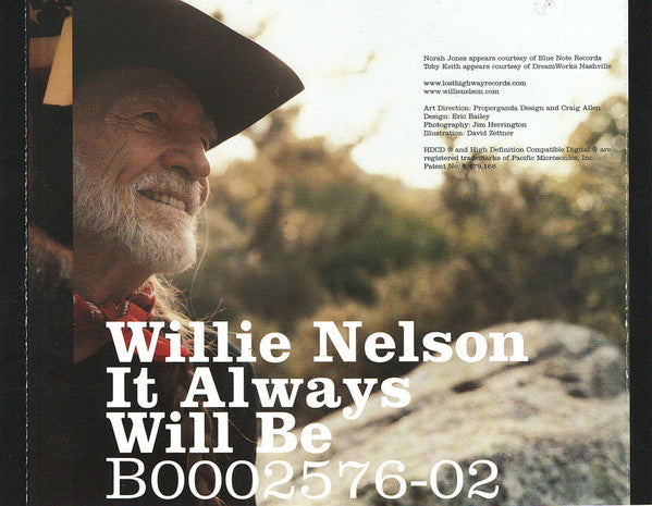 Willie Nelson - It Always Will Be (CD) - Velvet Music