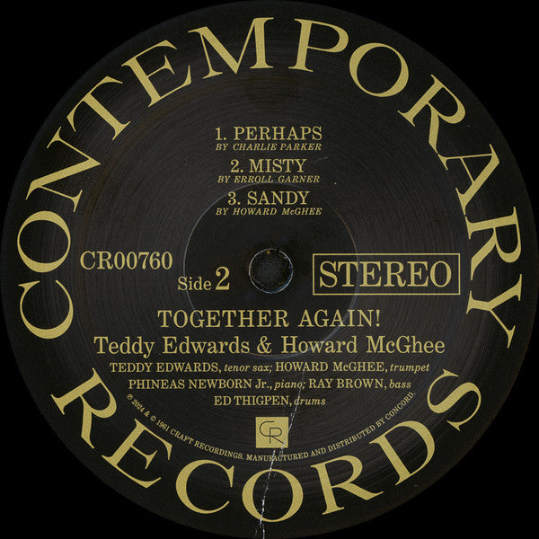 Teddy Edwards / Howard McGhee - Together Again! (LP) - Velvet Music