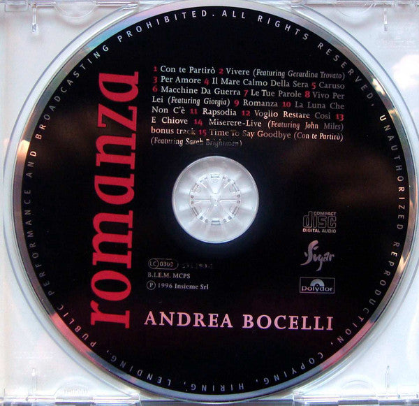 Andrea Bocelli - Romanza (tweedehands CD) - Velvet Music