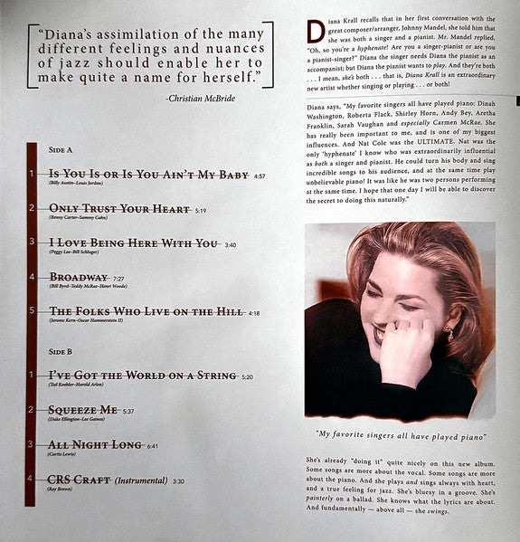 Diana Krall - Only Trust Your Heart (LP) - Velvet Music