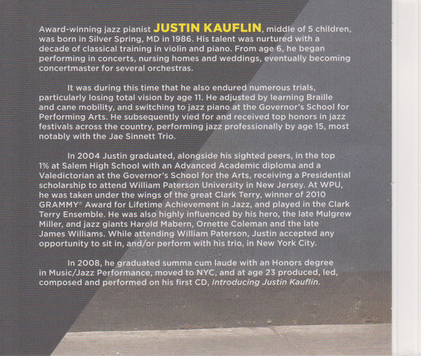 Justin Kauflin - Dedication (tweedehands CD) - Velvet Music