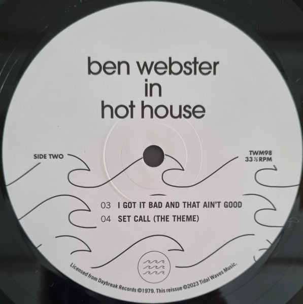 Ben Webster - In Hot House (LP) - Velvet Music