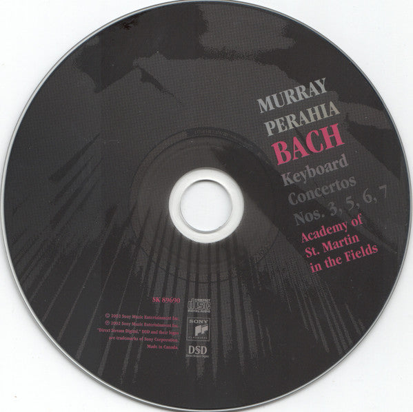 Johann Sebastian Bach • Murray Perahia, Academy Of St. Martin-in-the-Fields, The - Keyboard Concertos Nos. 3, 5, 6, 7 (CD) - Velvet Music