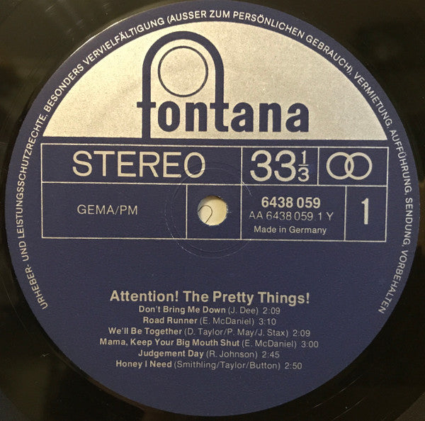 Pretty Things, The - Attention! The Pretty Things! (tweedehands LP) - Velvet Music