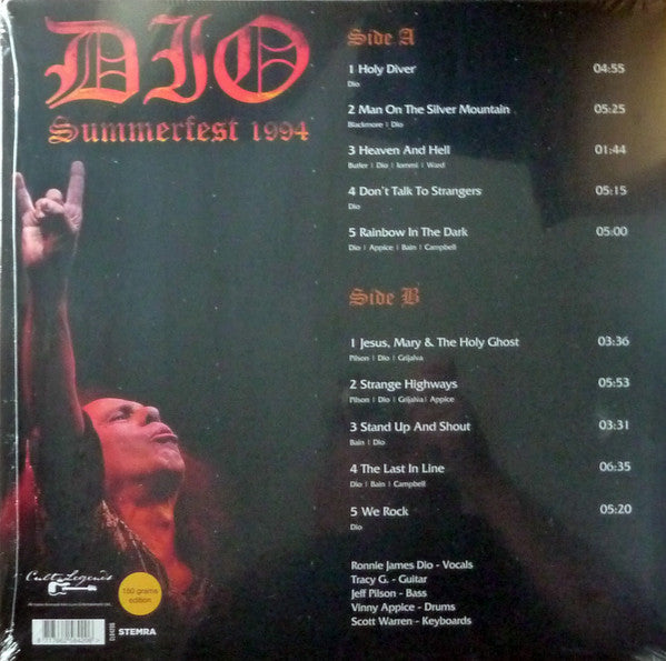 Dio (2) - Summerfest 1994: Live Radio Broadcast (LP) - Velvet Music