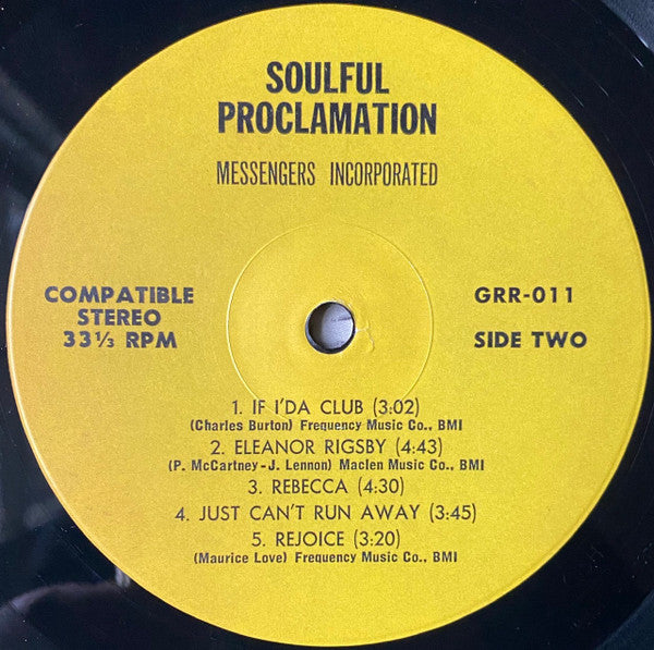 Messengers Incorporated - Soulful Proclamation (LP)