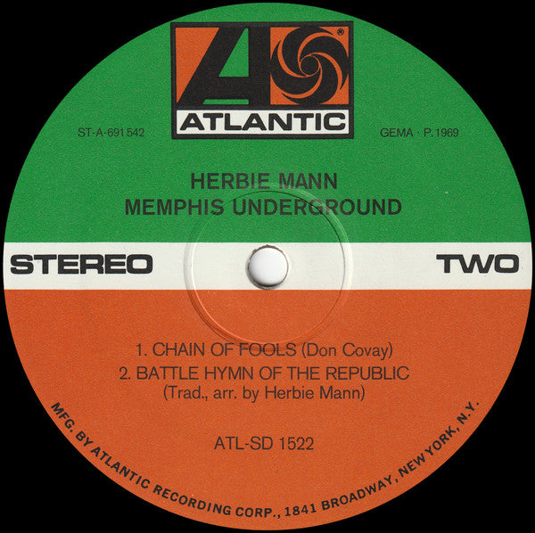 Herbie Mann - Memphis Underground (tweedehands LP) - Velvet Music