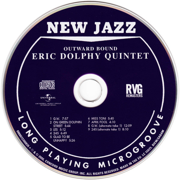 Eric Dolphy Quintet - Outward Bound (tweedehands CD) - Velvet Music
