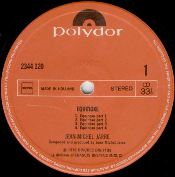 Jean-Michel Jarre - Equinoxe (tweedehands LP) - Velvet Music