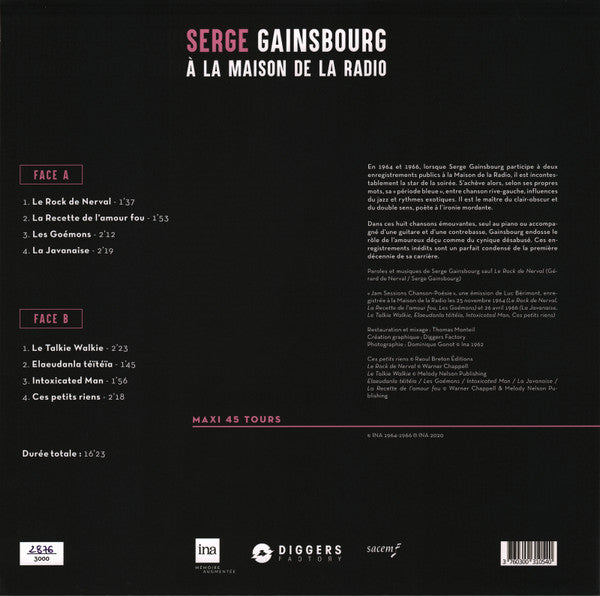 Serge Gainsbourg - À La Maison De La Radio (LP)