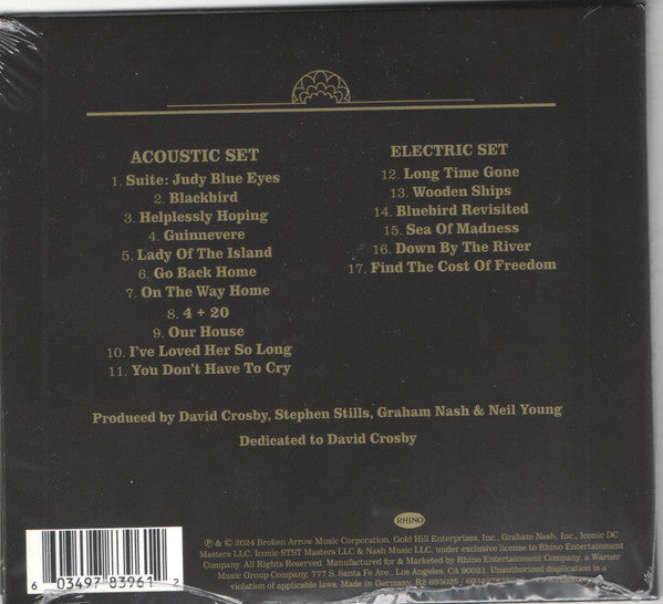 Crosby, Stills, Nash & Young - Live At Fillmore East, 1969 (CD) - Velvet Music