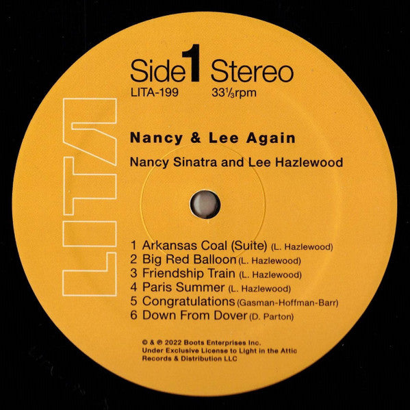 Nancy Sinatra & Lee Hazlewood - Nancy & Lee Again (LP) - Velvet Music