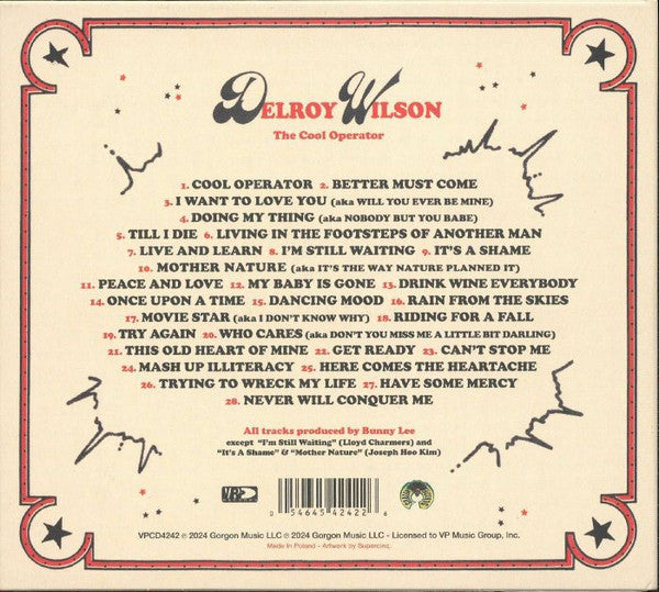 Delroy Wilson - The Cool Operator (CD) - Velvet Music