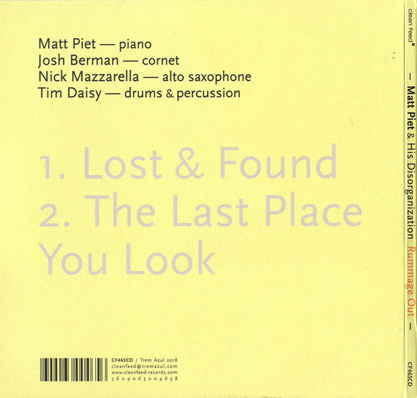 Matt Piet & His Disorganization - Rummage Out (tweedehands CD) - Velvet Music