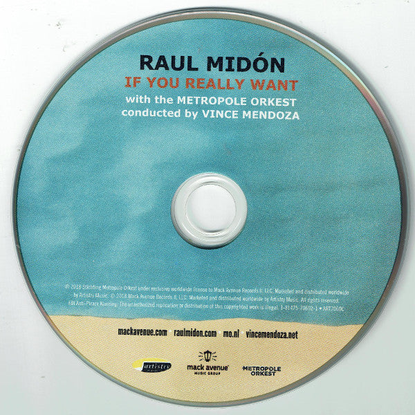 Raul Midón With The Metropole Orchestra - If You Really Want (second hand CD)