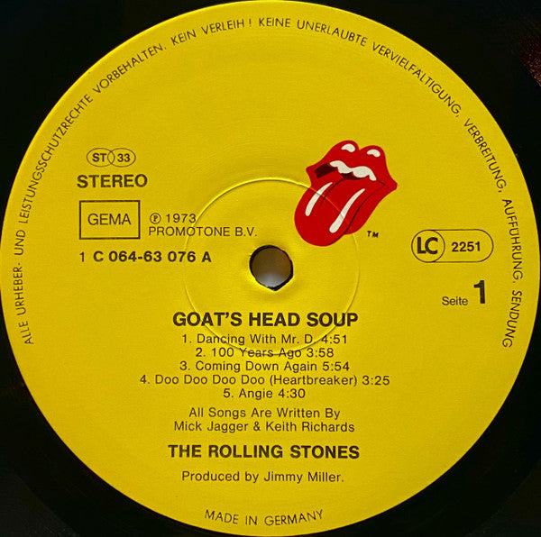 Rolling Stones, The - Goats Head Soup (tweedehands LP) - Velvet Music