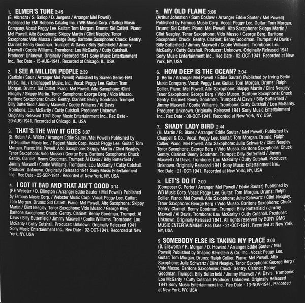 Benny Goodman Featuring Peggy Lee - Best Of Big Bands (second-hand CD)