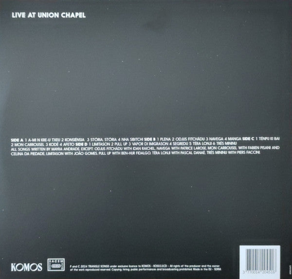Mayra Andrade - reEncanto - Live at Union Chapel (LP) - Velvet Music