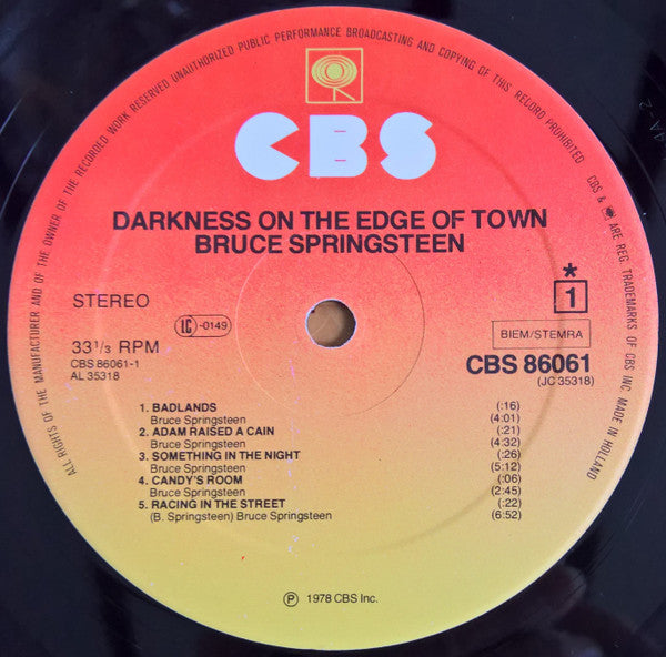 Bruce Springsteen - Darkness On The Edge Of Town (LP)