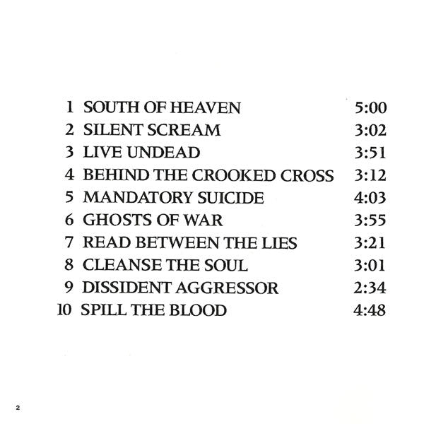 Slayer - South Of Heaven (second hand CD)
