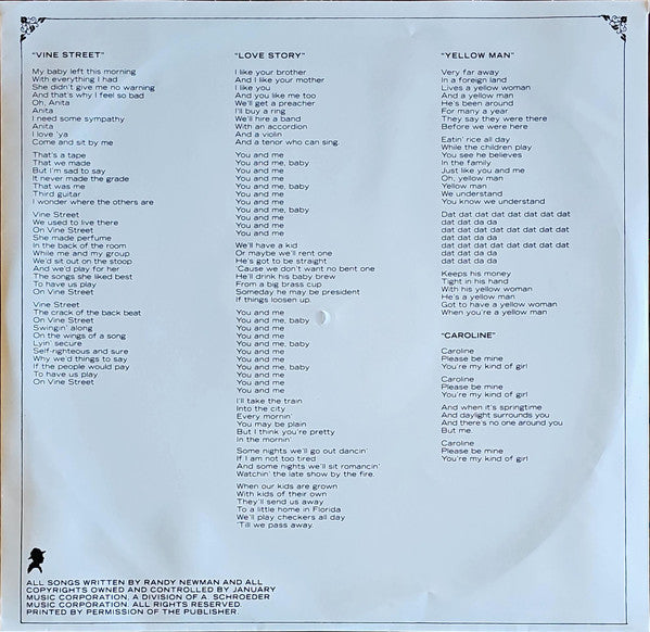 Harry Nilsson - Nilsson Sings Newman (33 tours)