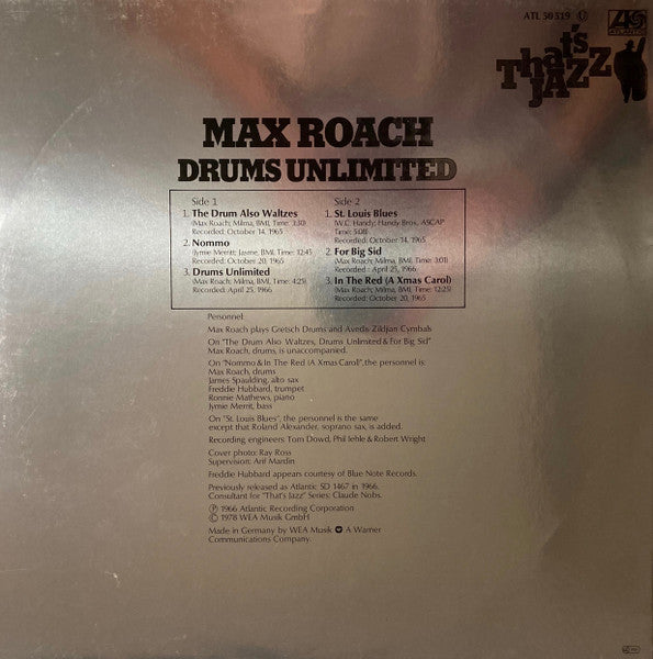 Max Roach - Drums Unlimited (second hand LP)