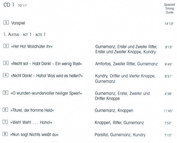 Richard Wagner - Wolfgang Windgassen, Martha Mödl, Ludwig Weber, George London (2), Hermann Uhde, Arnold van Mill, Hans Knappertsbusch - Parsifal - Bayreuth 1951 (tweedehands CD) - Velvet Music