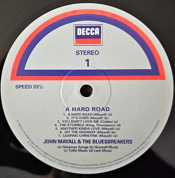 John Mayall & The Bluesbreakers - A Hard Road (LP)