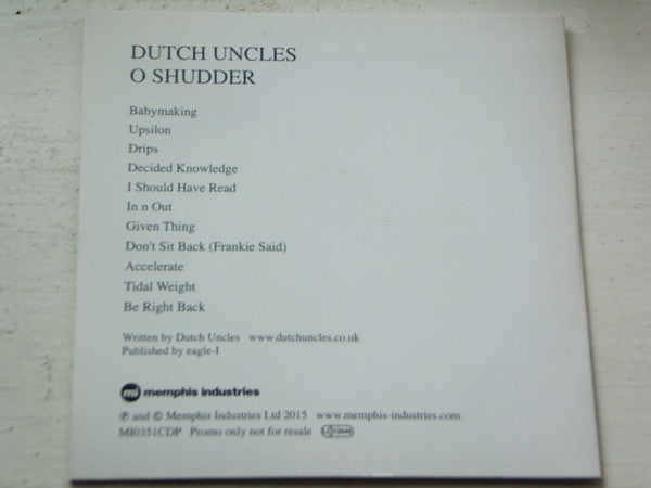 Dutch Uncles - O Shudder (tweedehands CD) - Velvet Music