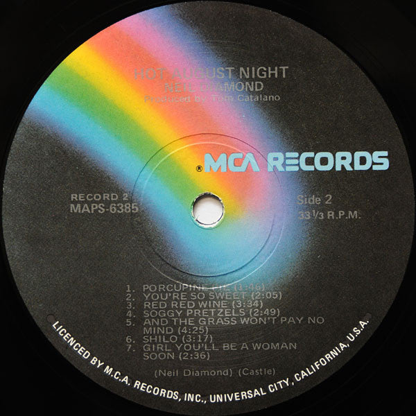 Neil Diamond - Hot August Night (tweedehands LP) - Velvet Music