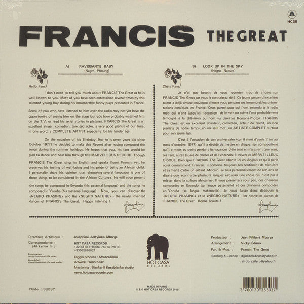Francis Mbarga - Ravissante Baby (LP)
