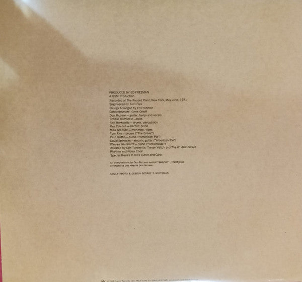 Don McLean - American Pie (LP) - Velvet Music